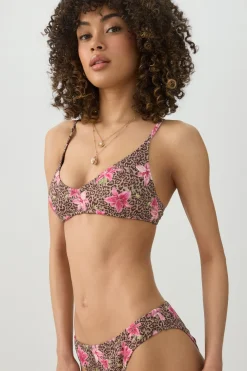 Animal Print Bikini Top