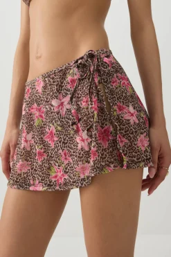 Animal Print Knit Swim Cover Up