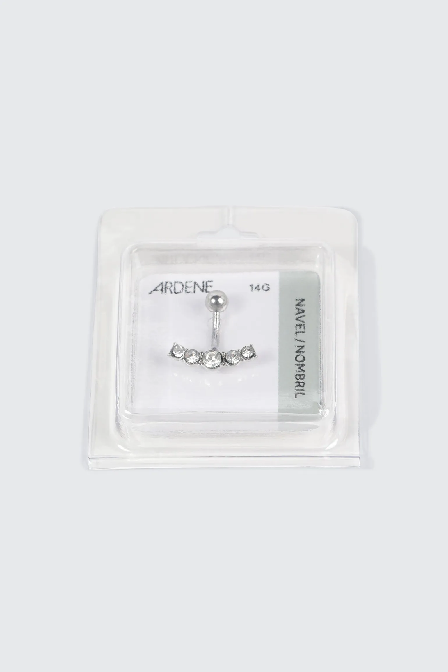 Arched Rhinestone Navel Piercing