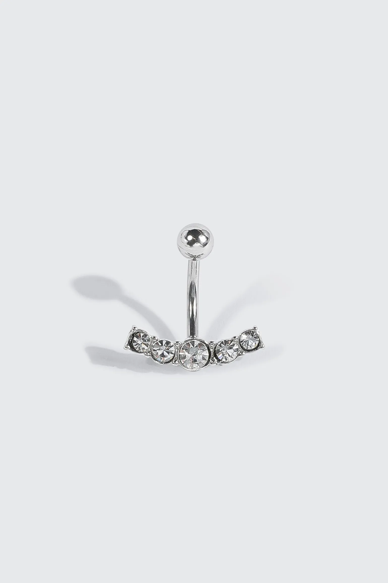 Arched Rhinestone Navel Piercing