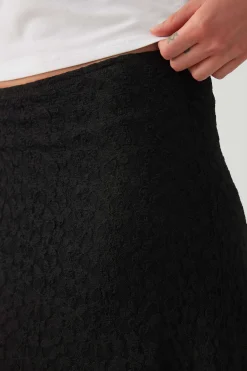 Asymmetrical Lace Midi Skirt