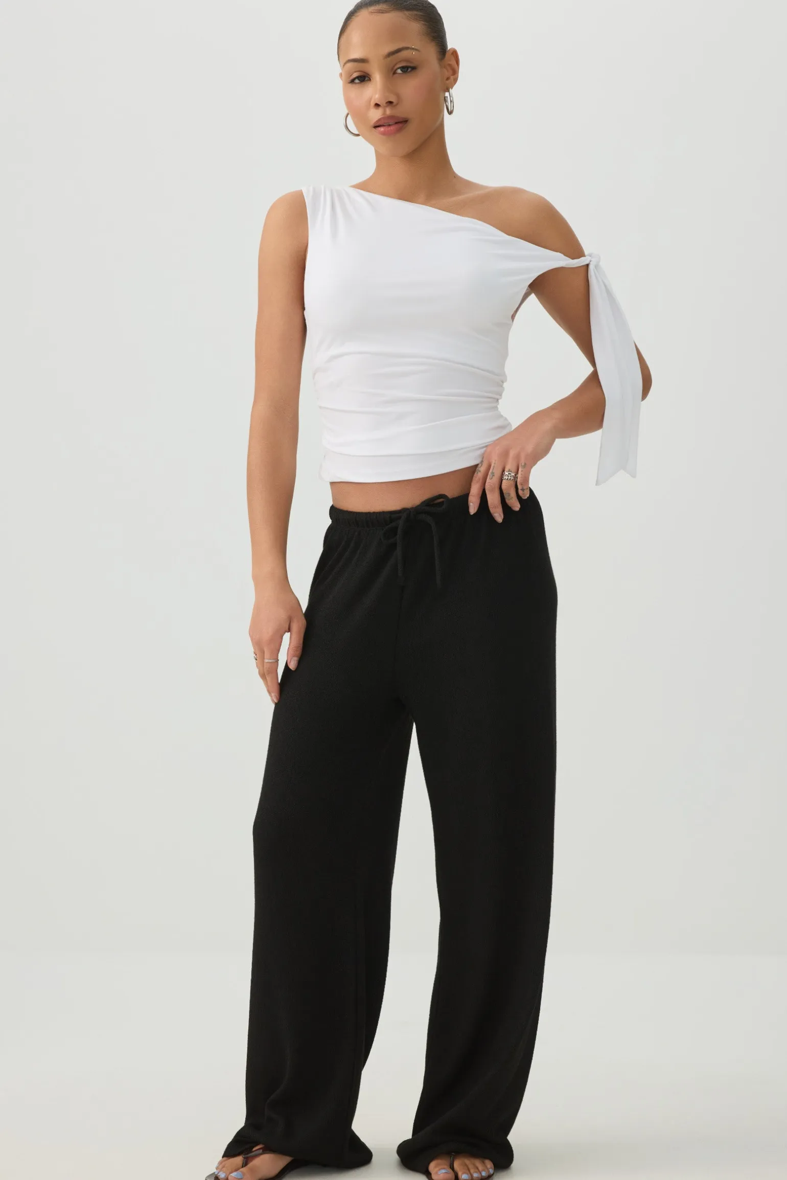 Asymmetrical Off Shoulder Top