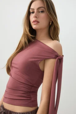 Asymmetrical Off Shoulder Top