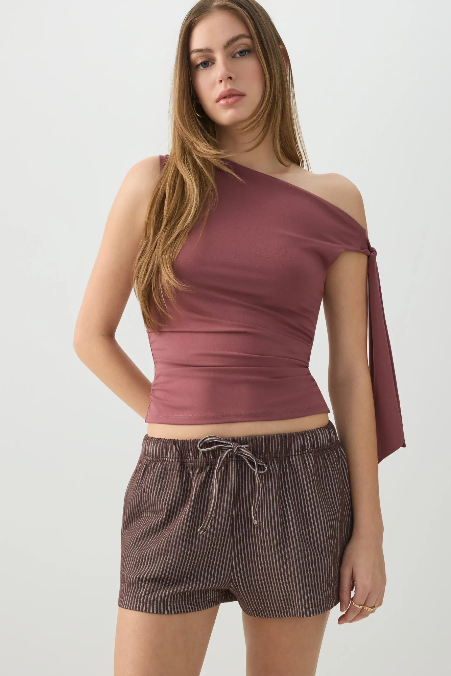 Asymmetrical Off Shoulder Top