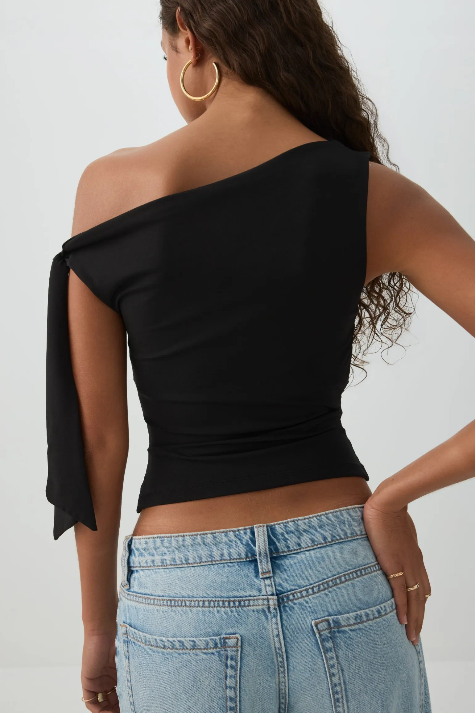 Asymmetrical Off Shoulder Top