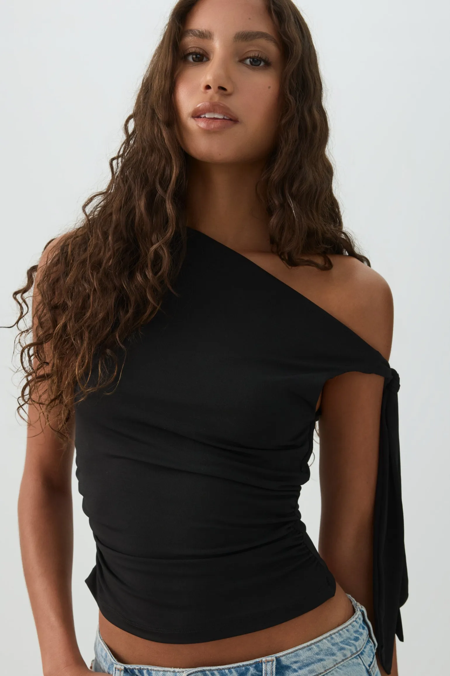 Asymmetrical Off Shoulder Top