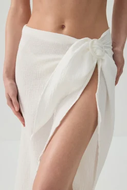Asymmetric Cover-Up Skirt
