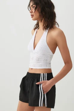 Athletic Striped Mini Shorts