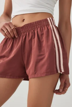 Athletic Striped Mini Shorts