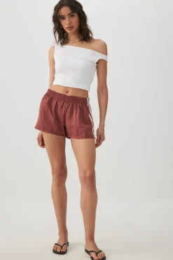 Athletic Striped Mini Shorts