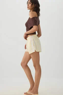 Athletic Striped Mini Shorts