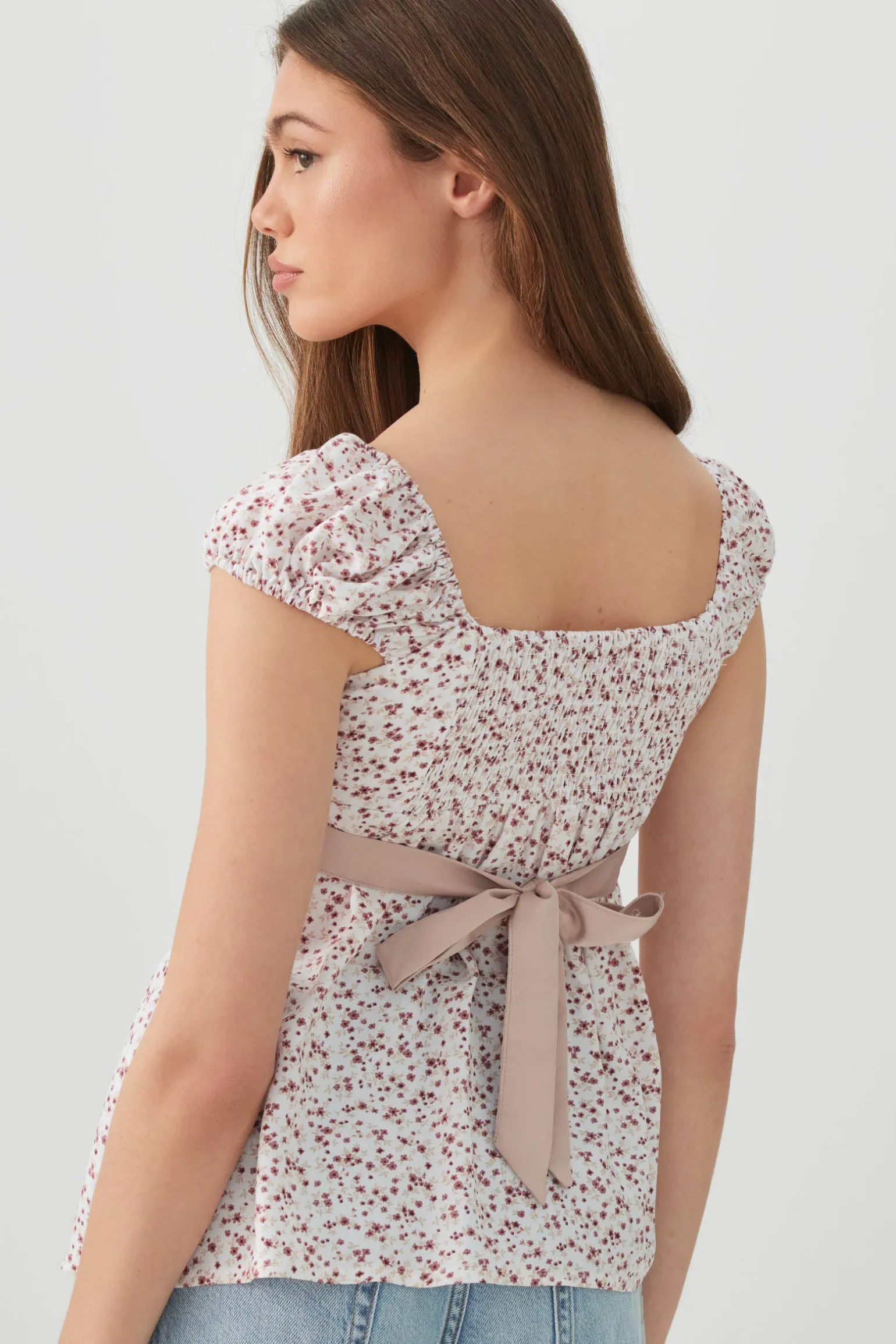 Babydoll Top with Satin Ribbon