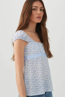 Babydoll Top with Satin Ribbon