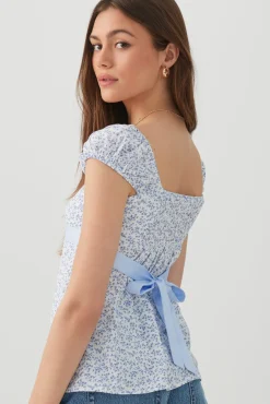 Babydoll Top with Satin Ribbon