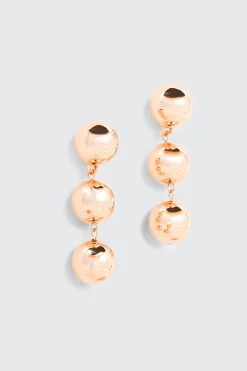 3-Ball Drop Earrings