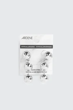 3-Ball Drop Earrings