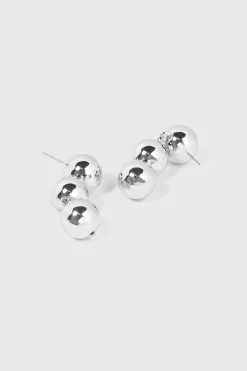 3-Ball Drop Earrings