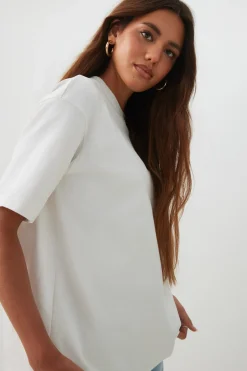 Basic Boxy Crew Neck T shirt