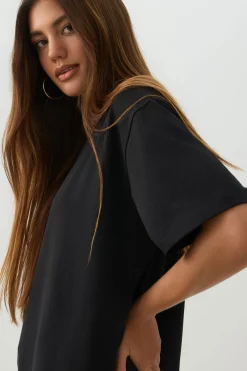 Basic Boxy Crew Neck T shirt