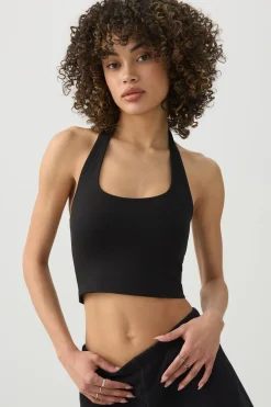 Basic Crop Halter Tank Top