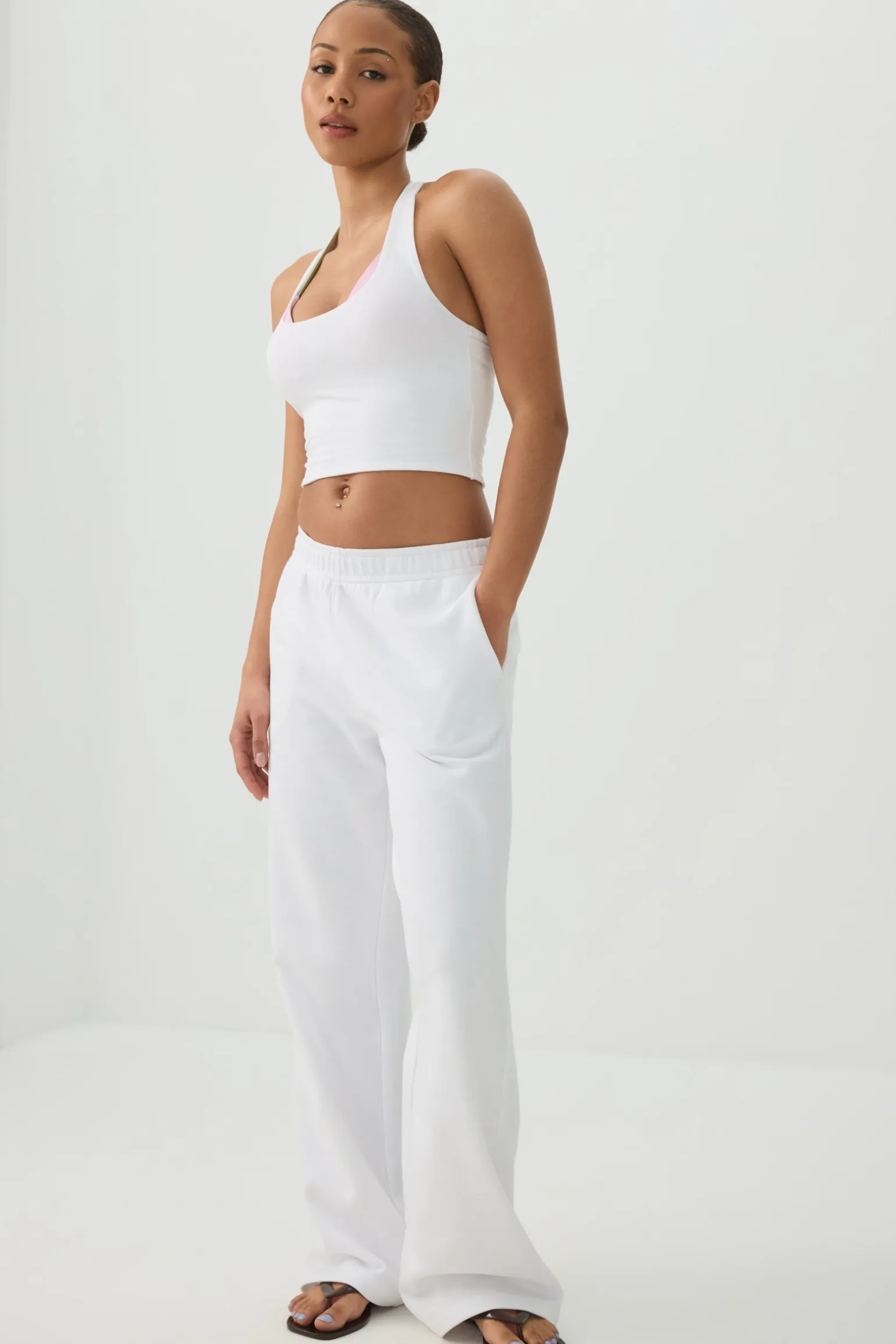 Basic Crop Halter Tank Top