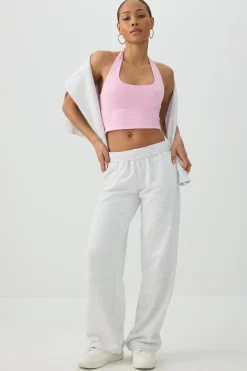 Basic Crop Halter Tank Top