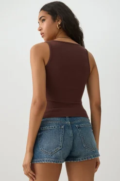 Basic Cropped Ribbed Tank Top