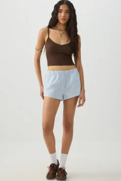 Basic Crop Tank Top with Adjustable Straps