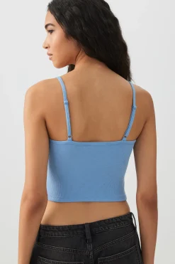 Basic Crop Tank Top with Adjustable Straps
