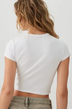 Basicore™ Crop Cap Sleeve T-Shirt