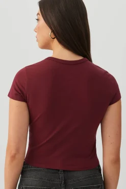 Basicore™ Crop Cap Sleeve T-Shirt