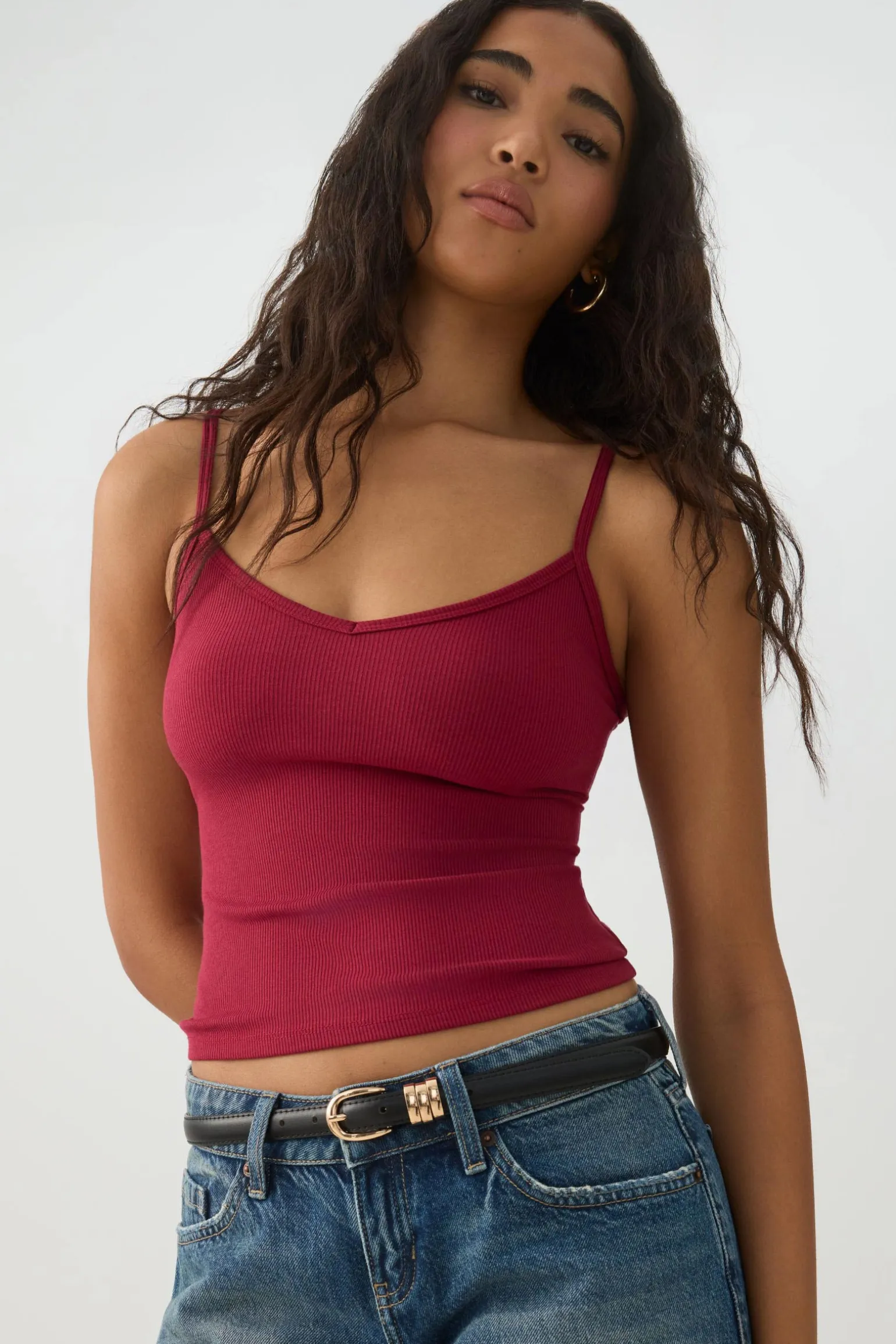 Basic Ribbed Knit Tank Top