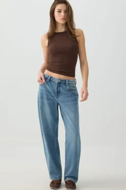 Basic Rib High Neck Tank Top