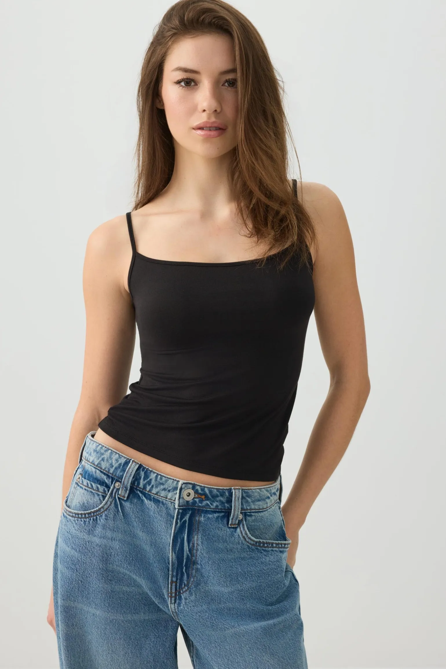Basic Super Soft Tank Top with Adjustable Straps