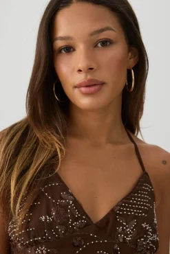 Beaded Halter Top