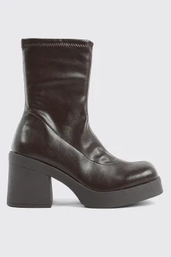 Block Mid Calf Boots