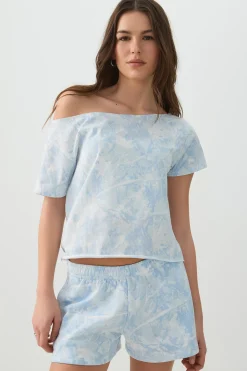 Blue Camouflage Sweatshorts