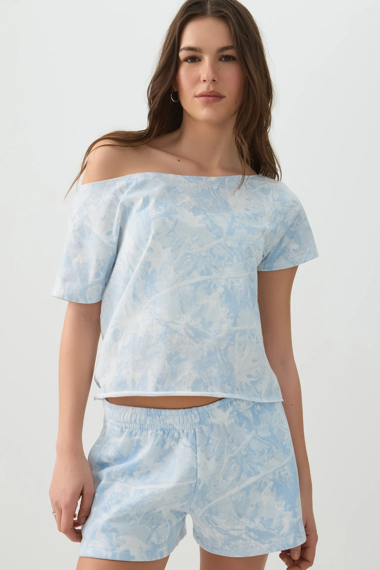Blue Camouflage Sweatshorts