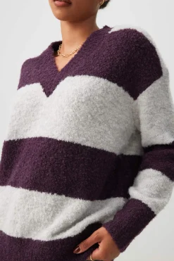 Bouclé Oversized V-Neck Sweater