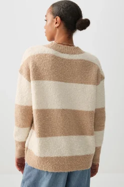 Bouclé Oversized V-Neck Sweater