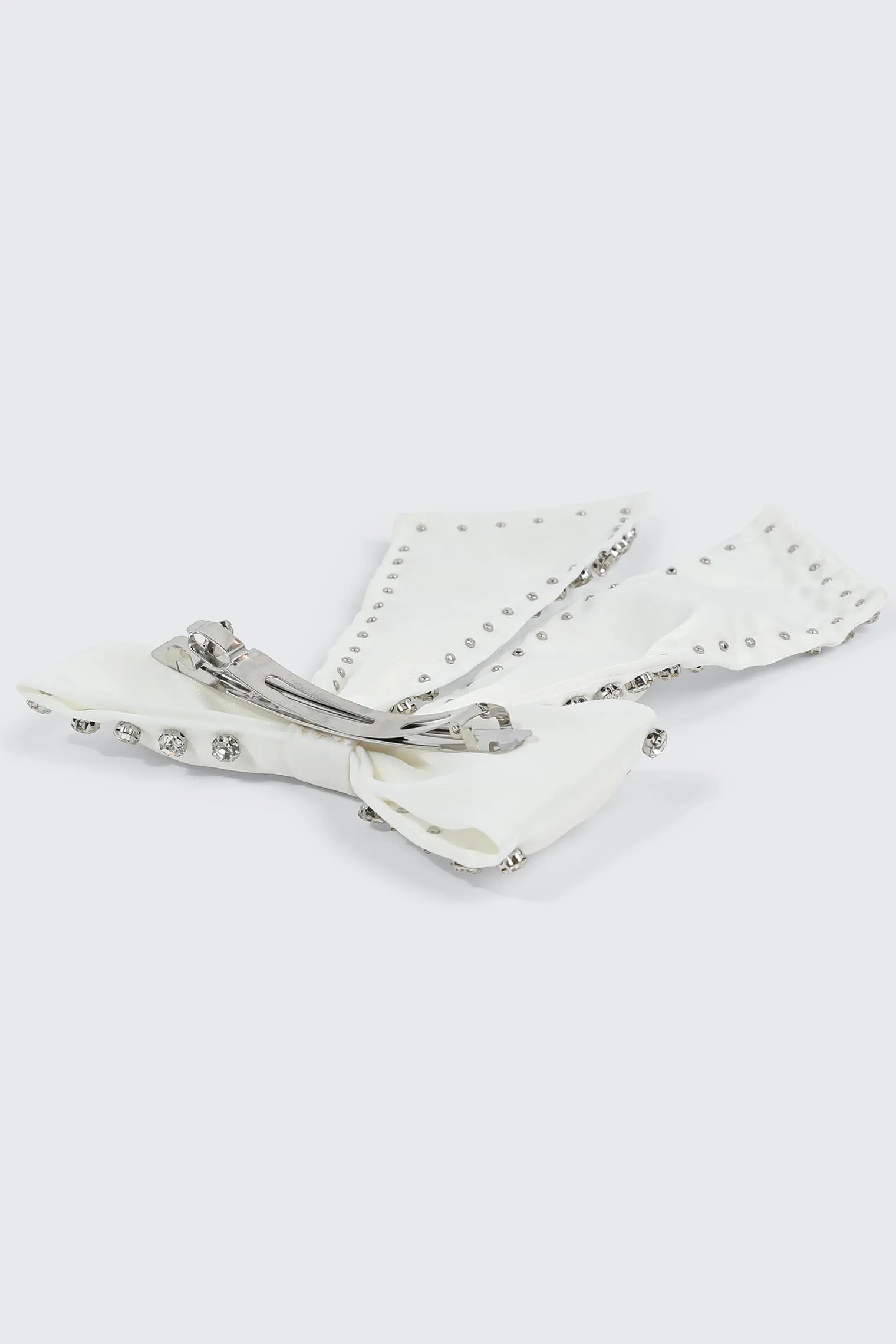 Bow Barrette with Crystals