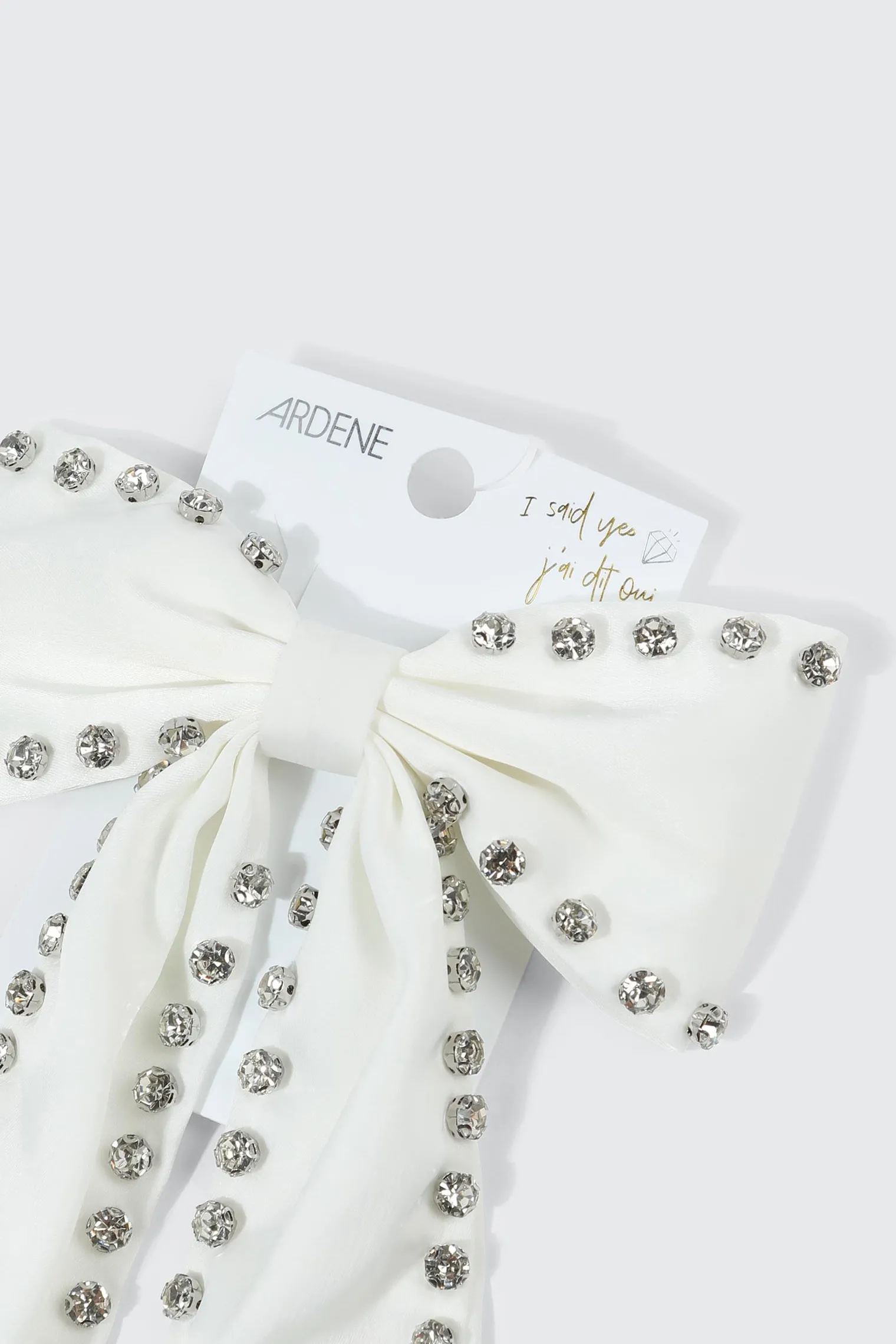 Bow Barrette with Crystals