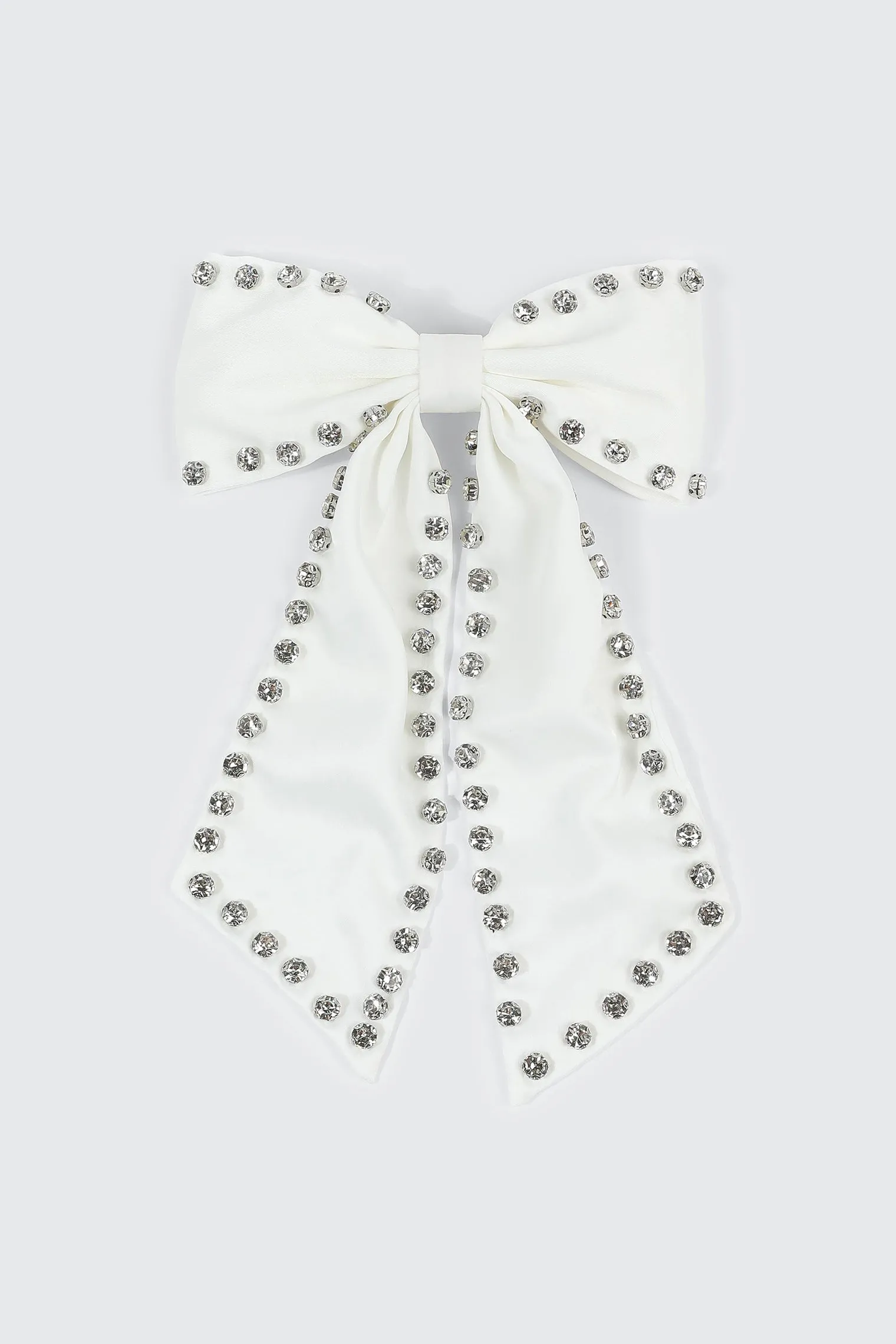 Bow Barrette with Crystals