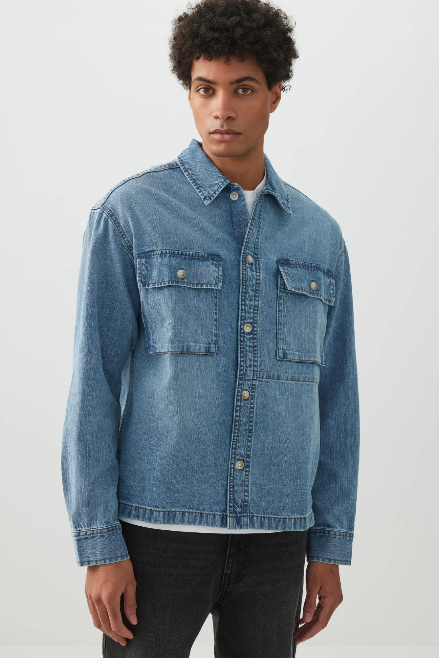 Boxy Denim Shirt