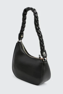 Braided Strap Baguette Bag