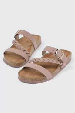 Braided Strap Slide Sandals
