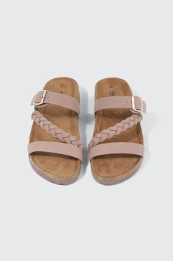 Braided Strap Slide Sandals