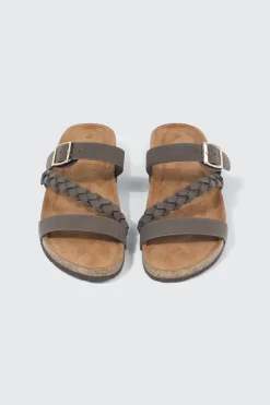 Braided Strap Slide Sandals