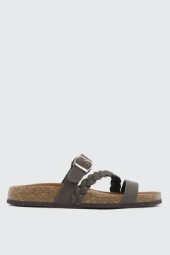 Braided Strap Slide Sandals