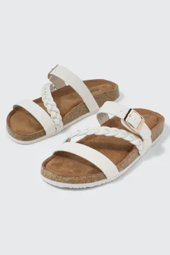 Braided Strap Slide Sandals